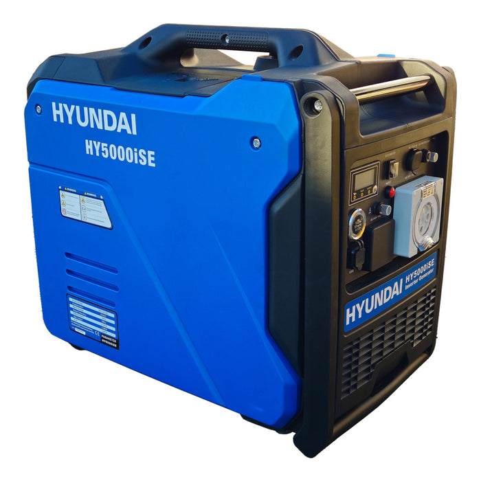 Hyundai 5500W Inverter Generator – Electric Start, Quiet & Powerful for Camping, Caravans, Worksites & Home Backup