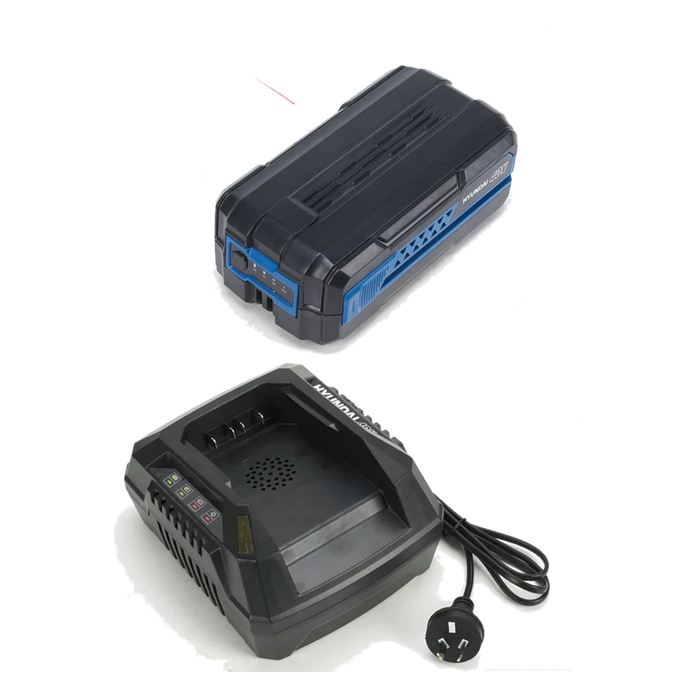 Hyundai 40V 2Ah Lithium-ion Battery & Charger Kit – for Hyundai 40V Cordless Power Tools (HY40B2/HY40C2)
