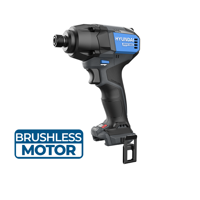 Hyundai 20V Brushless Impact Driver Kit – 230Nm, 3-Speed, LED, 4Ah Battery & Charger (ID20X-230FT)