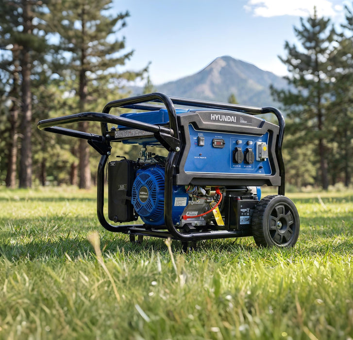Hyundai 6.8 kVA Portable Petrol Generator — Heavy-Duty Power for Home, Site & Work - HY7000LEK