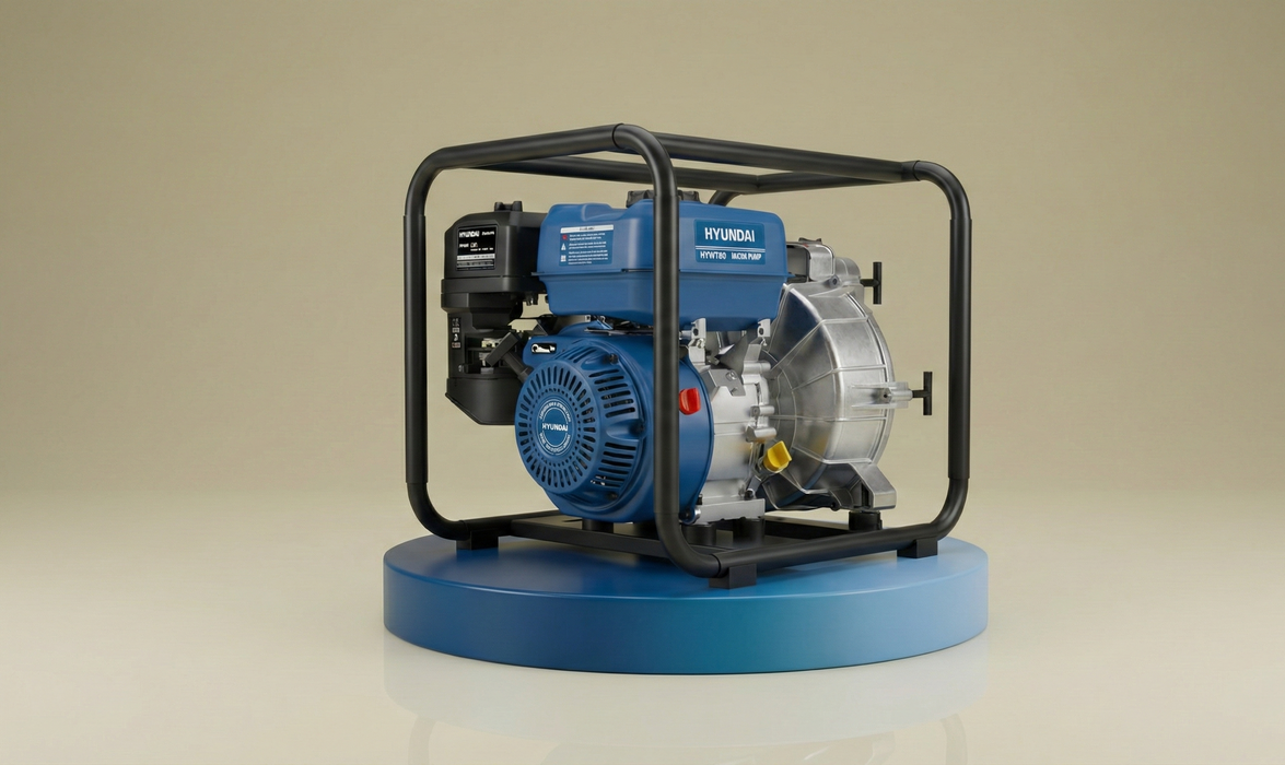 Hyundai 3″ Petrol Water & Trash Transfer Pump for farms, construction sites, irrigation systems, flooded areas, dams, pools, and more