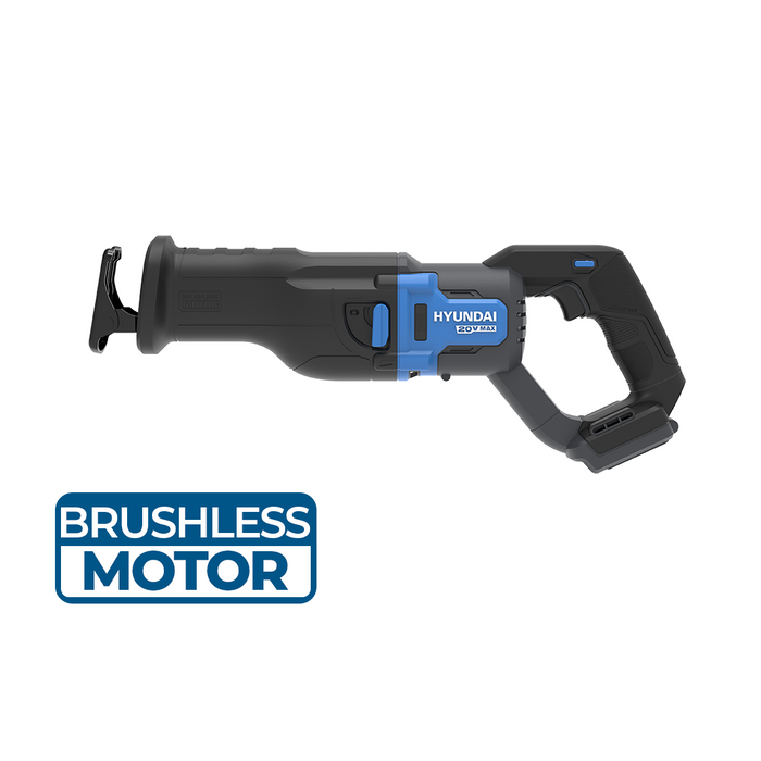 Hyundai 20V Brushless Reciprocating Saw – 300mm Cut, Tool-Free Blade Change - SKIN ONLY (RS20X-29)