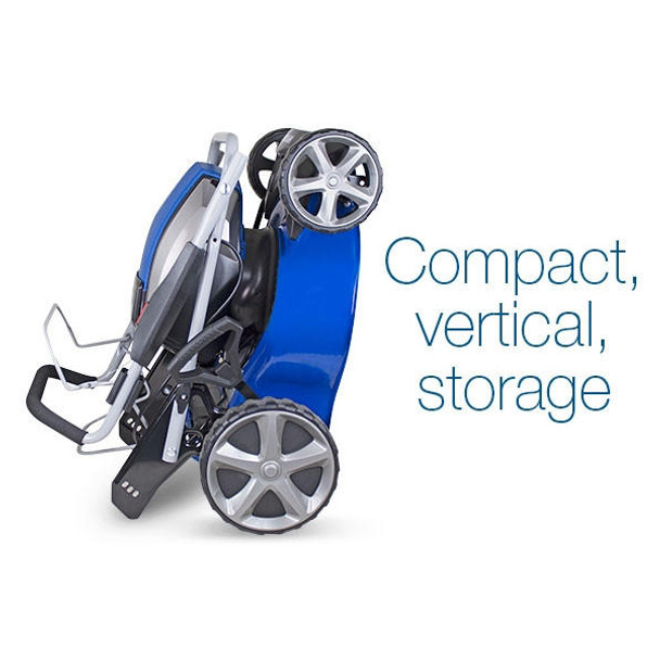 Hyundai 40V 17" Cordless Lawn Mower – Steel Deck, Hand Push, 3-in-1 - With 4Ah Battery and Charger (HY42-E40(P))