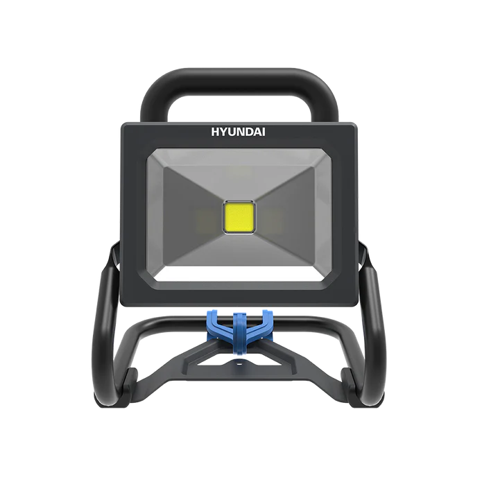 Hyundai 20V Portable LED Work Light Kit – 1600 Lumen Flood Light + 2.0Ah Battery & Fast Charger - DIY, Garage, 4WD & Camping Essential (WL20S-1600/B120-2/C20-2)