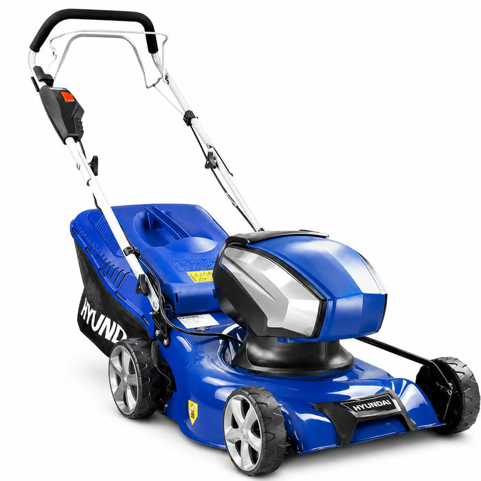 Hyundai 17" 40V Battery Lawn Mower Kit – Steel Deck, Hand Push, Cordless, 3-in-1 - With 4Ah Battery and Charger