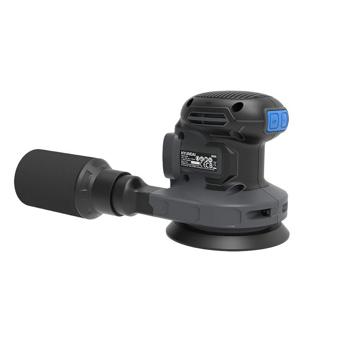 Hyundai 20V Cordless Orbital Sander – 5” Pad, Dust Collection, Variable Speed Control – Skin Only