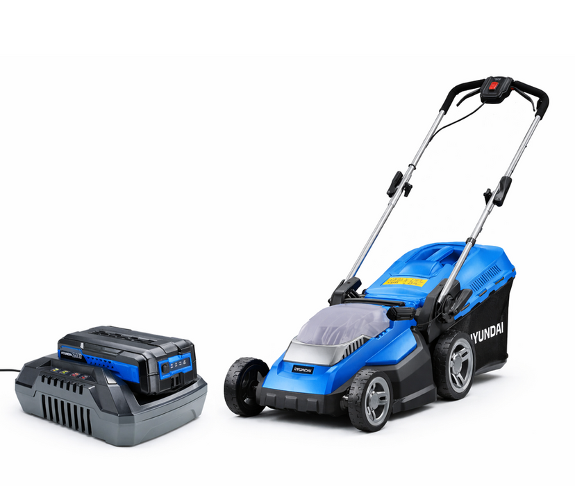 Hyundai 15" 40V Battery Lawn Mower Kit – Push Mower + 2.0Ah Battery & Charger (HY38-E40 Starter)