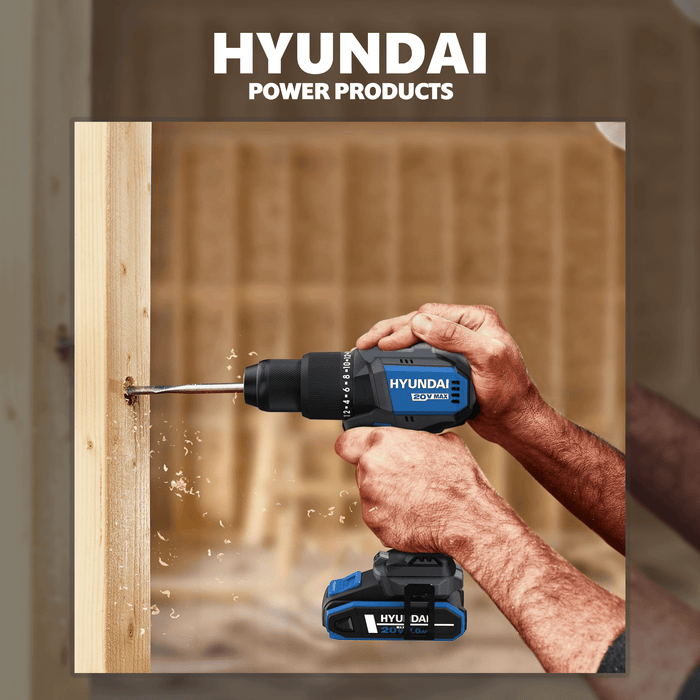 Hyundai Power 4 Piece Kit - Hammer Drill + Impact Driver + Jigsaw + Blower + 1 x 2Amp Battery and Charger ( HPK003 )