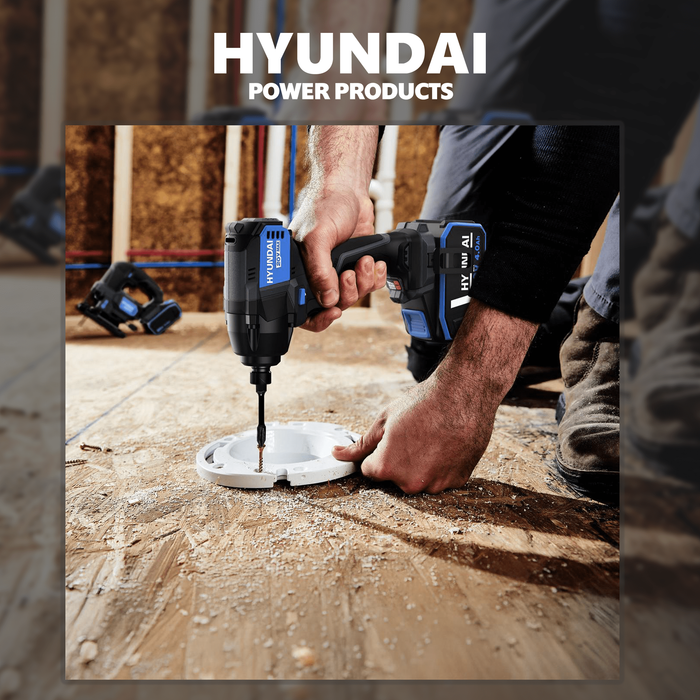 Hyundai Power 3 Piece Kit - Impact Driver, Circular Saw & Jig Saw + 4Amp Battery + Charger