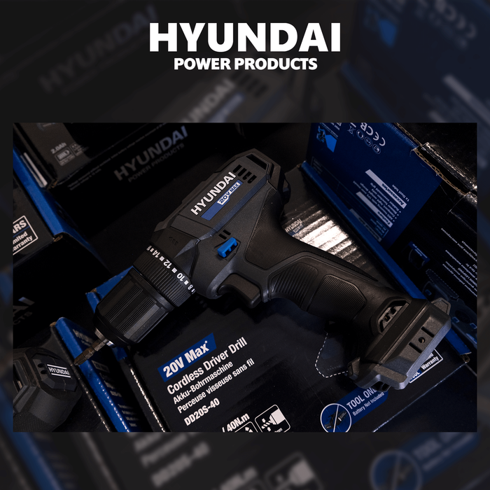 Hyundai Power Tools 2 Piece Kit - Hammer Drill + Impact Driver + 4Amp Battery and Charger ( HPK001)