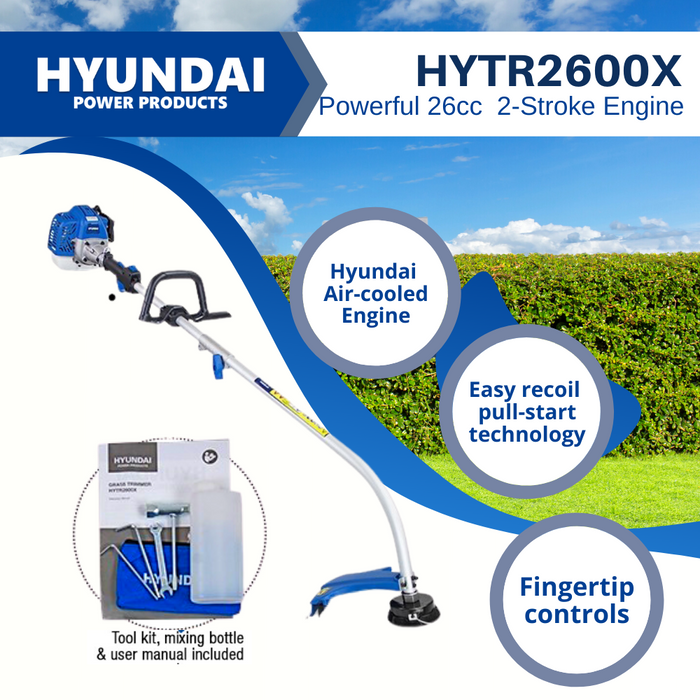 Hyundai Petrol Grass Trimmer 26cc | HYTR2600X