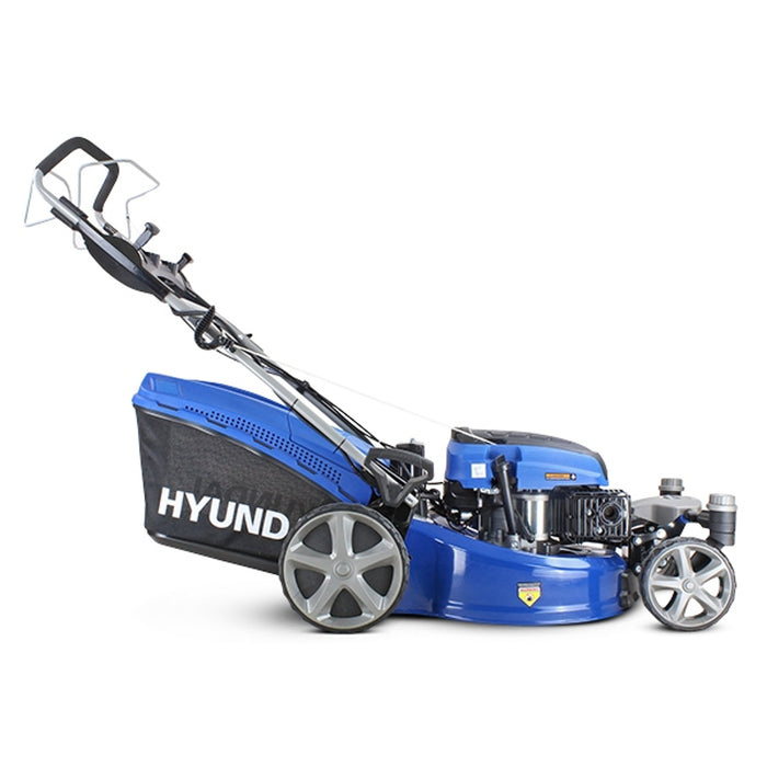 Hyundai 20" Petrol Lawn Mower Zero Turn - Electric Start- Self Prop 173cc Steel Deck HYM510SPEZ