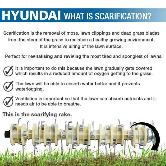 Hyundai Lawn Aerator & Scarifier (2 in 1) Petrol HYSC210